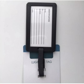 Unbranded Jet Set Luggage Tag 2.5” x 4” Black Rubber Golf Bag Suitcase Travel ID Gift NEW