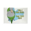 CafePress Can You Fly Quaker Parrot Rectangle Magnet, 3"x2" Refrigerator