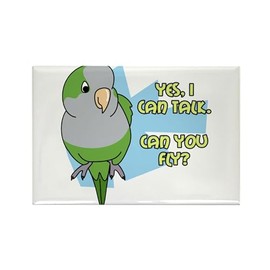 CafePress Can You Fly Quaker Parrot Rectangle Magnet, 3"x2" Refrigerator Magnet