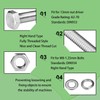 M8x50mm Hex Bolt with Hexagon Nut, Flat Washers, Spring Washers