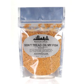 Boston Spice Don't Tread On My Fish Handmade Gourmet Seafood Dry Rub Blend Cod Haddock Salmon Halibut Swordfish Shrimp Bass Trout Grilled Grill Bake Baked BBQ Barbecue Grilling 1 Cup 6oz/172g