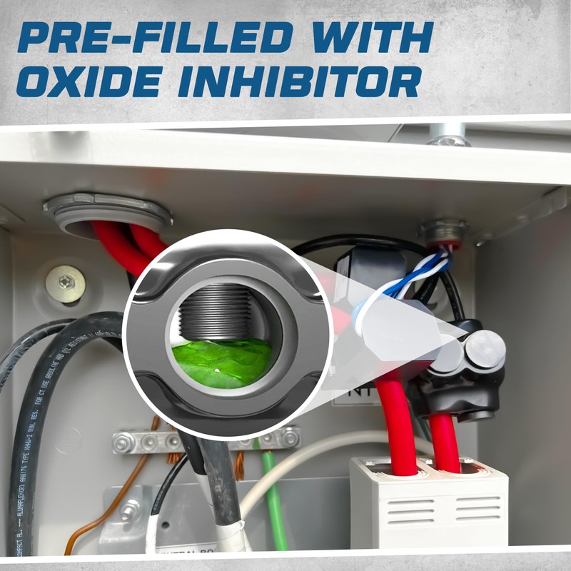 OhLectric Black Insulated Splice Connector with Pre-Filled Oxide Inhibitor Rubber