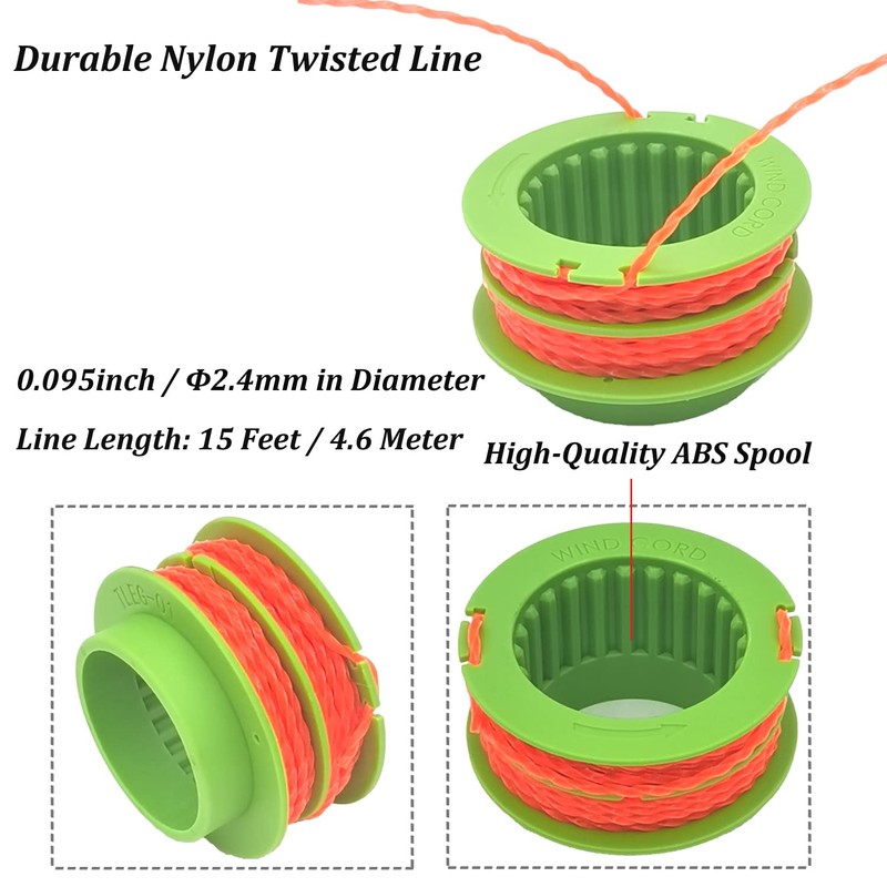 QUASION AS1300 Weed Eater String Trimmer Spool for EGO 15-Inch