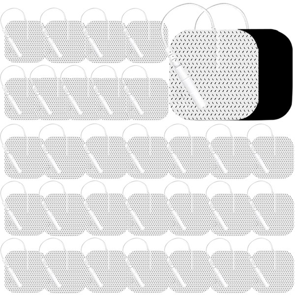 Tens Unit Electrode Pads 32Pcs 2x2" Upgraded Reusable Tens Unit
