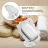 Alipis Ceramic Soap Dish with Drainage, White Soap Holder for
