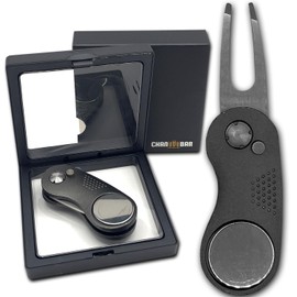 CHAnBAR Golf Green Fork with Magnetic Marker Foldable in Original Case (Gray)