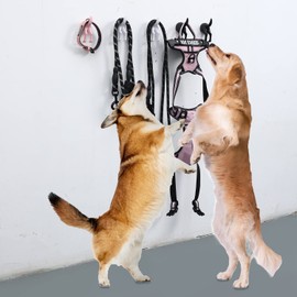 CRSWHA 5 Pack Dog Tail Coat Hooks for Wall,Black Plastic Wall-Mounted Hat Hanger Hooks,Cute Towel Hooks for Bathroom,Decorative Dog Butt Wall Peg for Hanging Coats,Bags,Key,Purse,Dog Leash