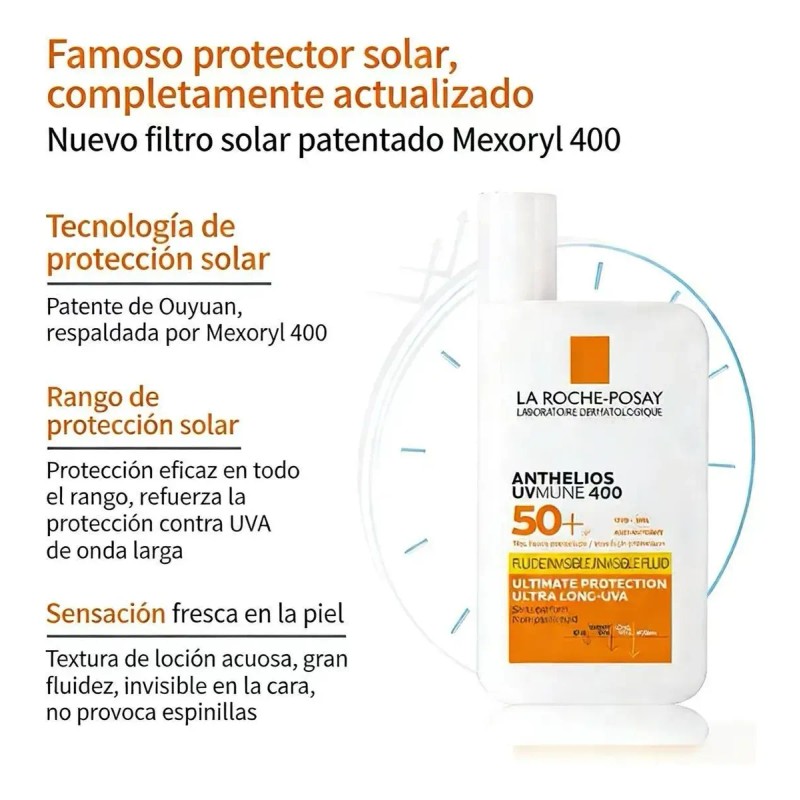 2pcs Protector Solar Roche Posay Mune400 Fluido