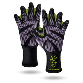 Grip Gardening Gloves Webbed Premium Rubber Stylish Thea Glove by Garden Freak (Small, Pastel Lilac,1 Pair)