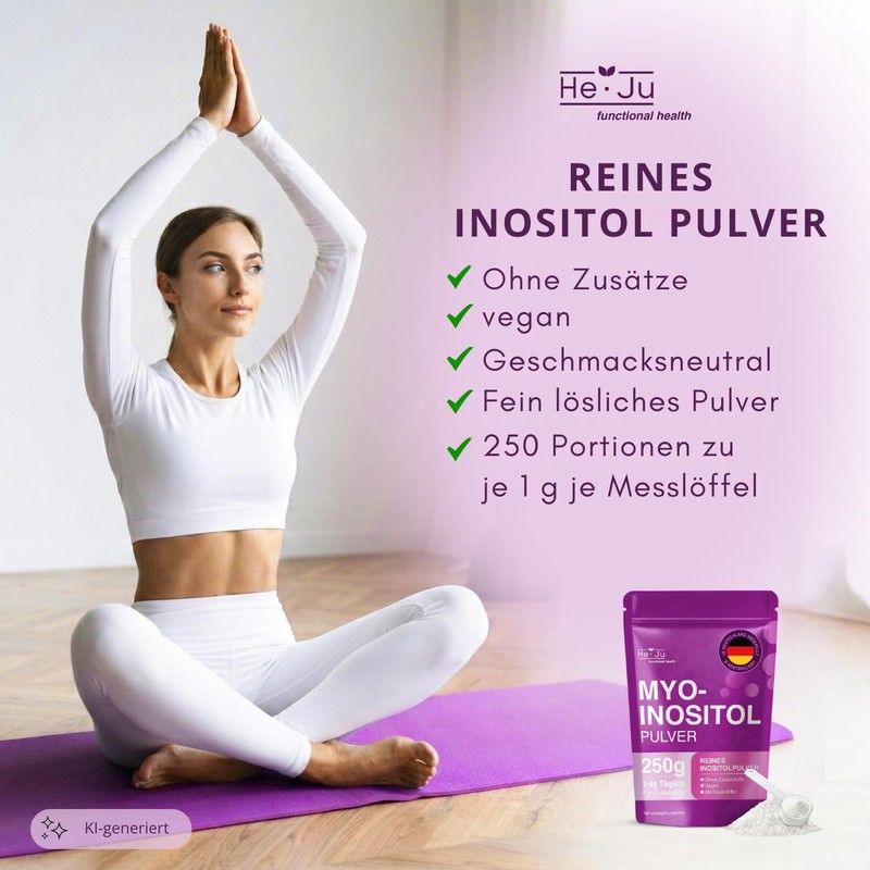 Myo-Inositol Powder 250 g, 100% Pure Inositol, High Dose 4000