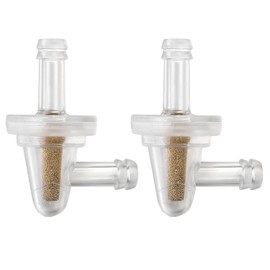 Inline Fuel Filter - APE RACING Universal Small 90 Degree Fuel Filters for 1/4 Fuel Line Gas Engine Motorcycle Bike Scooter ATV Quads (2 Packs)