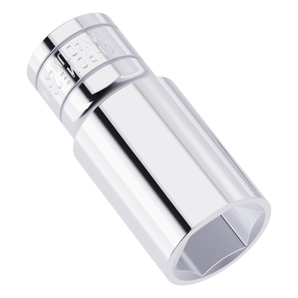 FOCMKEAS 23mm Deep Socket, 1/2 Inch Drive, 6-Point, Metric, Heat