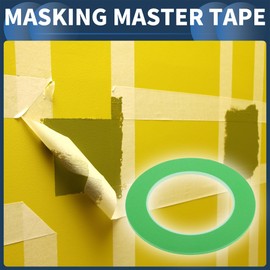 INFINAUTO Masking Tape, 0.1 Inches x 32.8 Yards DIY Car Auto Paint Painters Tape Green, 1 Pc