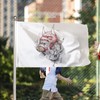 CMD Class Flags, White, Plain, 4 Flags, Cheering Flags, 59.1