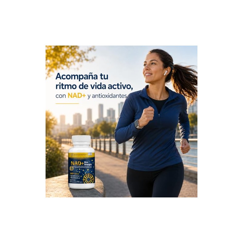 HEALTHADDICTION - NAD+ Xtra Strength – Suplemento Alimenticio con NAD+,