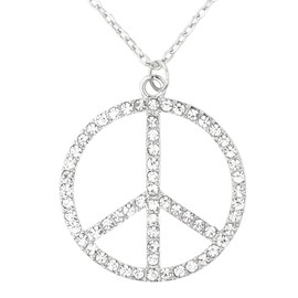 WIDMANN wid03557 Hippie Necklace ? Rhinestone, White, One Size