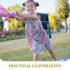 Luxshiny Travel Clothesline Portable Clothesline PVC Coated Clothesline Laundry Line