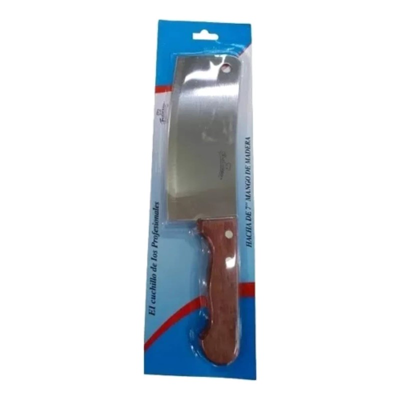 Hacha 7 pulgadas Cuchillo Carnicero Hacha Con Mango Madera Expert