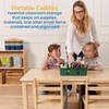 ECR4Kids 6-Compartment Large Caddy, Storage Organizer, Earthtone, 6-Pack