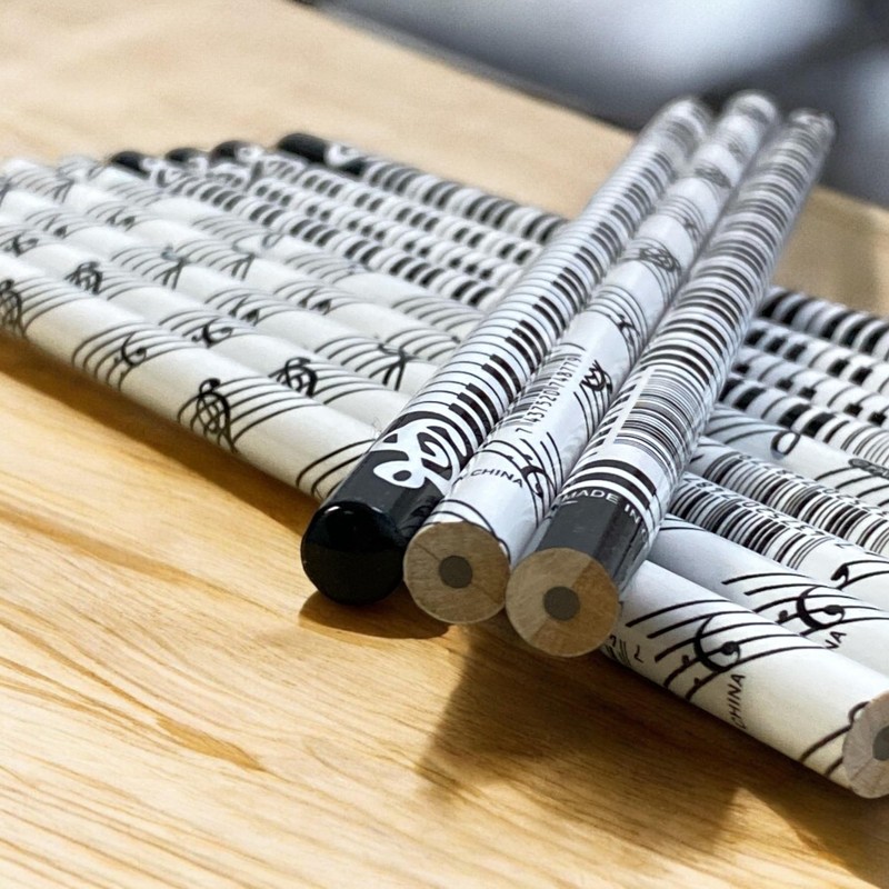 Pack of 12pcs Music Themed Black and White Keyboards HB
