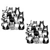 Tuxedo Cat Sticker Pack of 2 – 5-Inch Black and
