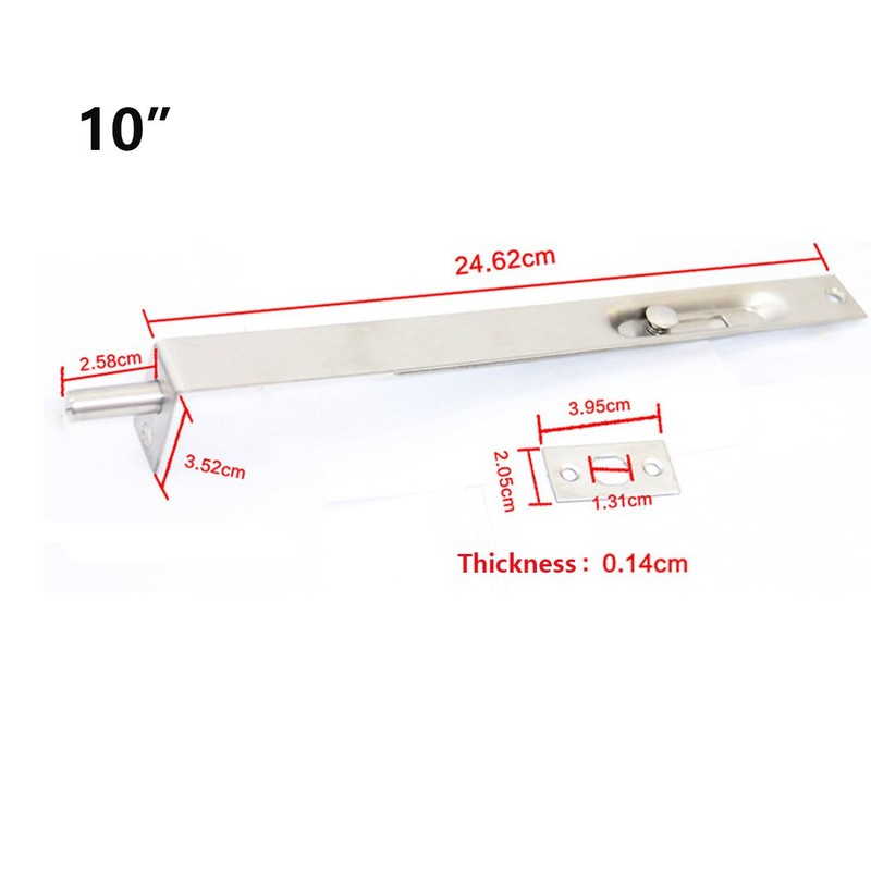 Stainless Steel Door Gate Flush Bolt Latch Lever Action Flush