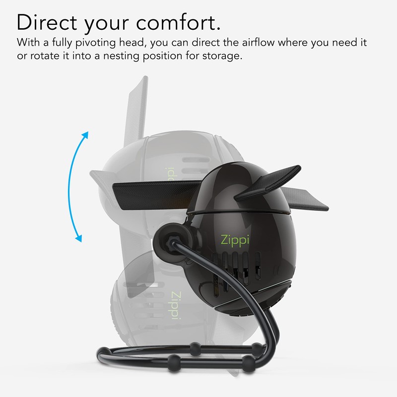 Vornado Zippi Small Personal Fan, Foldable Cooling for Desk, 2