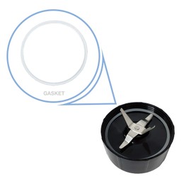 For Bella Personal Size Rocket Blender Replacement Parts (Two gaskets 3" Diameter + Cross Blade)