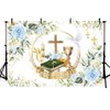 AIBIIN 7x5ft Mi Primera Comunión Backdrop Baptism Backdrop Decorations First