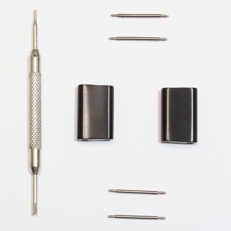 Link- watch adapter compatible with LEATHERMAN TREAD - Black (Lug