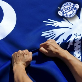 Anley Rip-Proof Double Sided 3-Ply South Carolina State Flag 3x5 Foot - Canvas Header and Wrinkle Resistant - The Strongest, Longest SC Flags 3X5 Ft