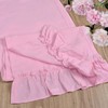 Pink Table Runner 72 Inches Long - Country Ruffled Table