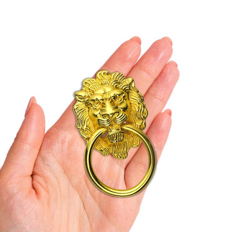 WMYCONGCONG 6Pcs 3.58 x 2.04 Inch Lion Head Drawer Pull