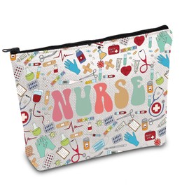 Nurse Cosmetic Bags Emergency Room Nurse Zipper Bag ICU Nurse Gift Nurse Appreciation Cosmetic Bag Nursing Student Gift (Nurse smtw ca)
