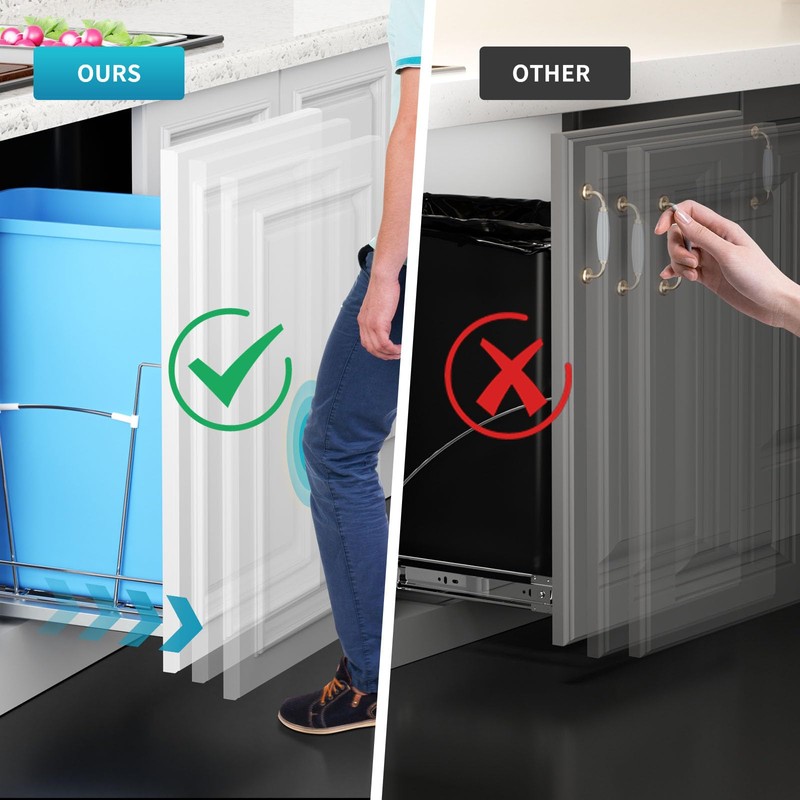 Pull Out Trash Can Under Cabinet Kit - Heavy Duty