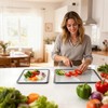 Tempered Glass Cutting Board 8x12" and 12x16", GUGEMEI Glass Chopping