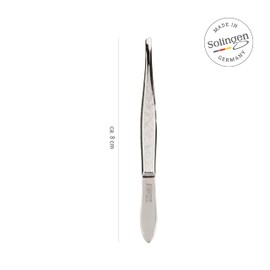 TITANIA Tweezers from Solingen (8 cm) • Made in Germany • Eyebrow Tweezers for Plucking • Thin, Bevelled Tip for Precise Gripping