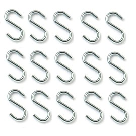 Merriway BH04903 (50 Pcs) Kitchen S-Hook Steel BZP 25mm 2.4mm Gauge - Pack of 50 Pieces