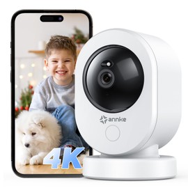 ANNKE 4K UHD Indoor Security Camera, Crater Reno 8MP Smart 2.4/5 GHz WiFi Camera with PTZ, Night Vision, 2-Way Audio, Smart Human Detection, Works with Alexa, Ideal for Baby/Pet Camera/Home Security