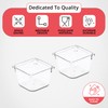 Amtido 4 Pack Drawer Organisers - Sturdy Clear Plastic -