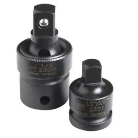 2-Piece 1/2 in Drive Impact Universal Joint and Adapter, Mfr: 2300SE-A