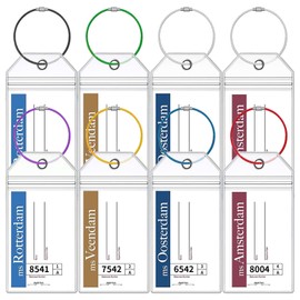 8 Pack Holland America Luggage Tag Holders, Zip Seal Clear Cruise Carnival Luggage Tag Holder with Steel Loops Fits All for Holland America & Carnival Cruise Essentials Must Haves (8)