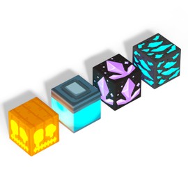 GobiDex 4PCS Lighting Magnetic Blocks, STEM Building Sensory Toys for Kids, Compatible with All 1 inch Magnetic Building Block Sets