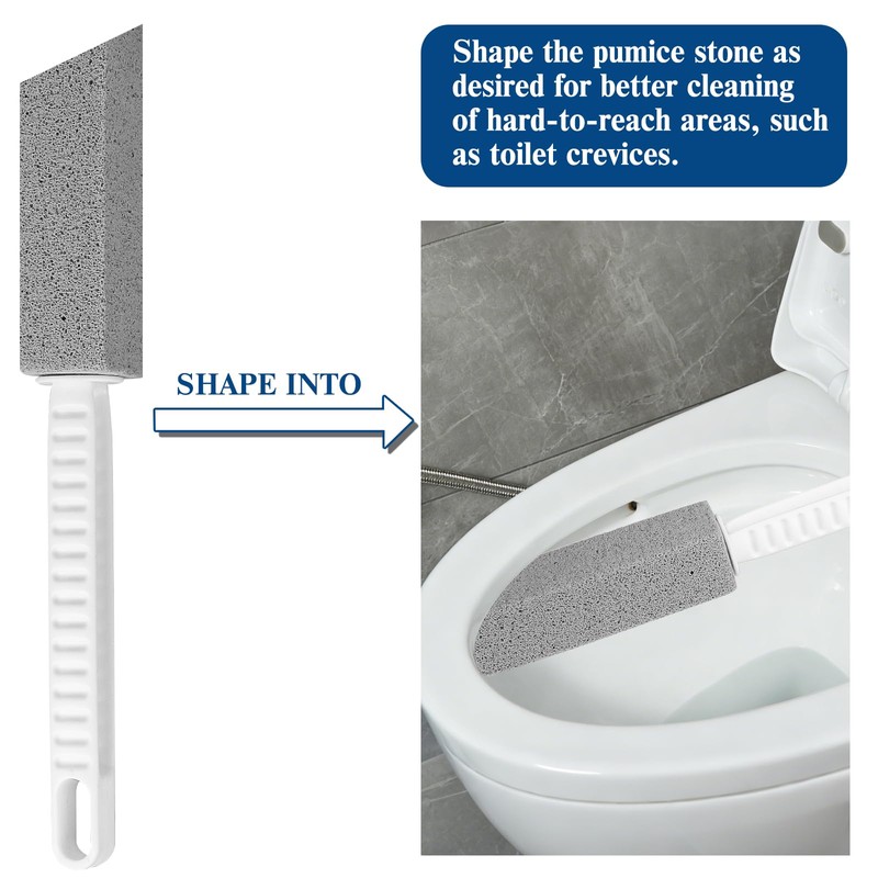 2 Pack Pumice Stone Toilet Bowl Cleaner with Long Handle