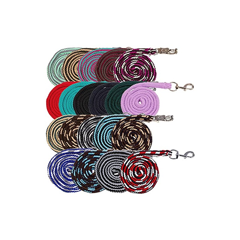 RL24 Reiterladen24 BASICLINE HKM Lead Rope with Carabiner Hook Petrol