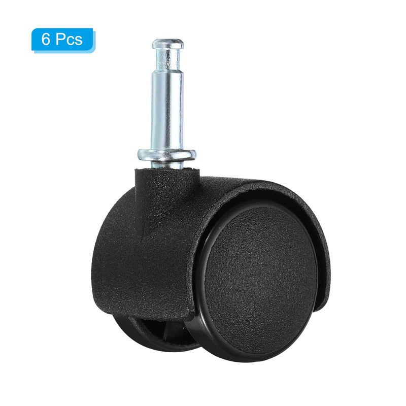 PATIKIL 1 Inch Swivel Stem Casters, 6 Pack Nylon 360