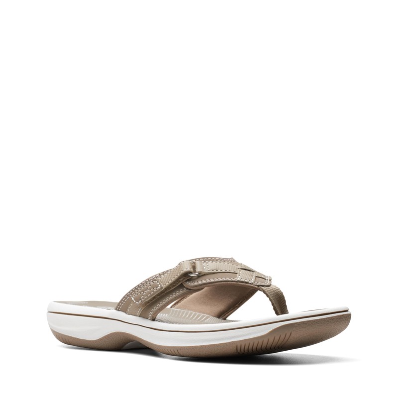 Clarks Clarks Women's Breeze Sea Flip-Flop, Taupe, 6