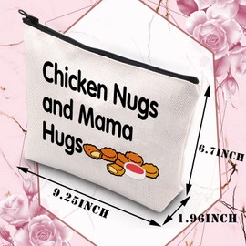 PLITI Funny Chicken Nugget Gift Nug Life Gift Chicken Lover Gift Chicken Nugs and Mama Hugs Nugget Lover Hugger Gift(Chicken Nugs hugsU)