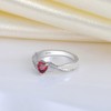 YL 925 Sterling Silver Engagement Ring Heart Cut 5MM Created