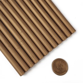 12 Pieces Glue Gun Sealing Wax Sticks for Wax Seal Stamp, PORXFLY Seal Wax Sticks Great for Cards Envelopes, Gift Wrapping,Wedding Invitations (Bronze)